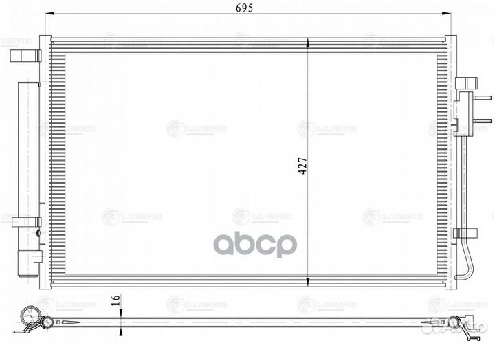 Радиатор кондиц. для а/м Hyundai Tucson (20) /Kia