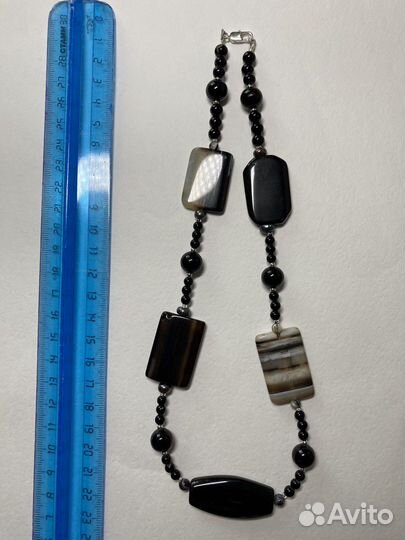 Бусы с агатом