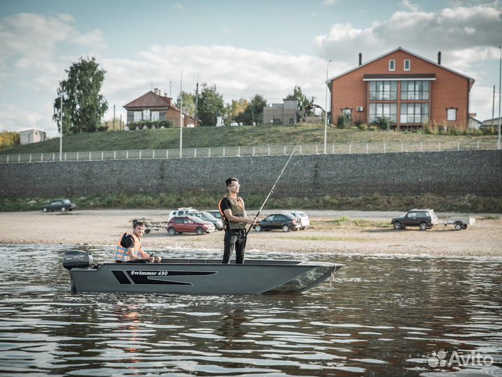 Лодка пластиковая моторная swimmer 430