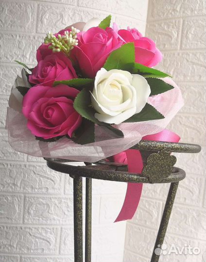 Свадебные букеты из мыльных цветов