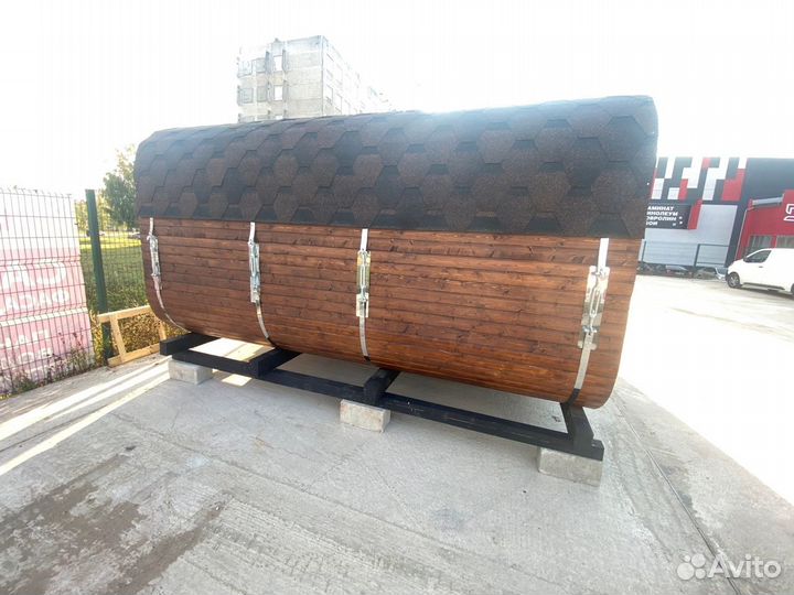 Баня бочка Квадро под ключ