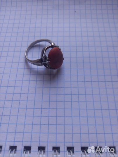 Коралл серебро янтарь