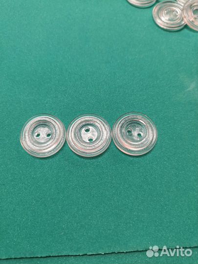Пуговицы 17 мм прозрачные 100 шт
