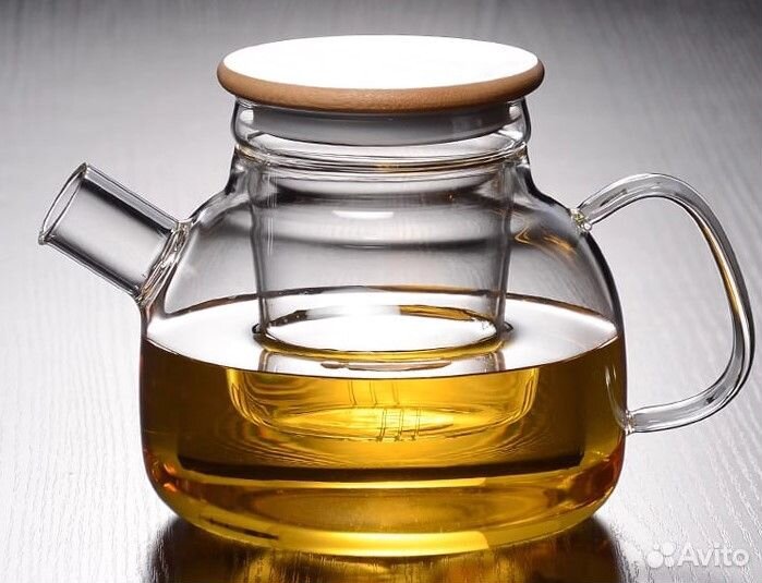 Чайник заварочный со стеклянной колбой, 900 мл
