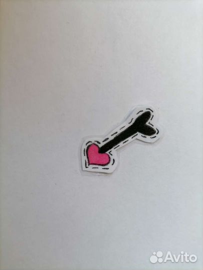 Чёрно-розовые стикеры в стиле y2k (ручная работа)