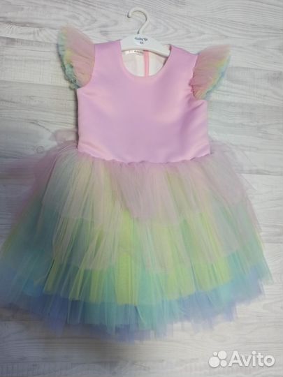 Платье для девочки 110 116 единорог пышное