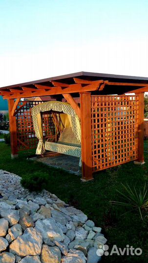 Арка садовая деревянная