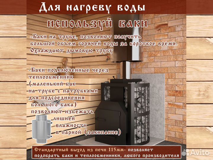 Печи для бани Пармастер (Арт 807) Для Русской бани