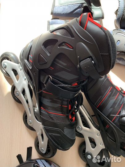 Роликовые коньки reaction r200(+вся защита, сумка)