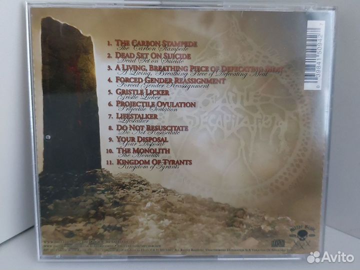 Cattle Decapitation фирменный CD death metal