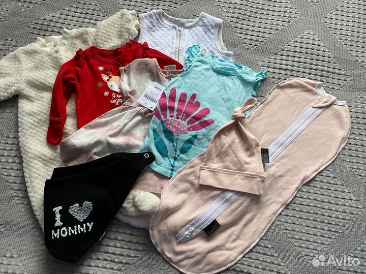 Пакет вещей 62,68,74 размер на девочку