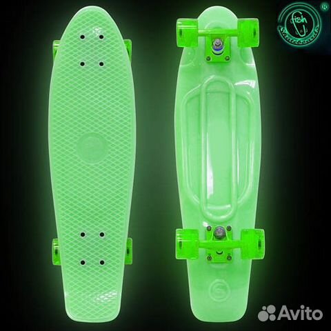 Пенни борд Неоновый пластборд Fish