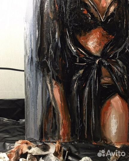 Картина маслом на холсте женщина ню