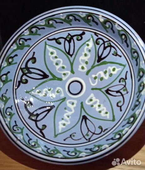 Тарелка расписная Узбекская сср