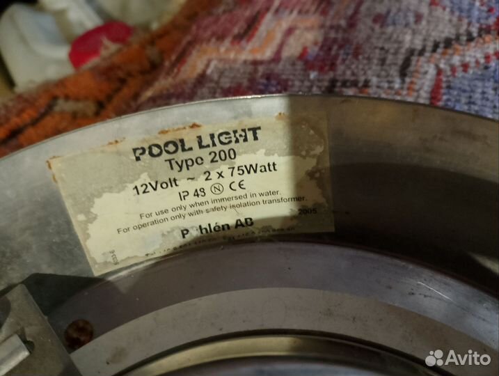 Светильник для бассейна pool light 12v-2/75wat