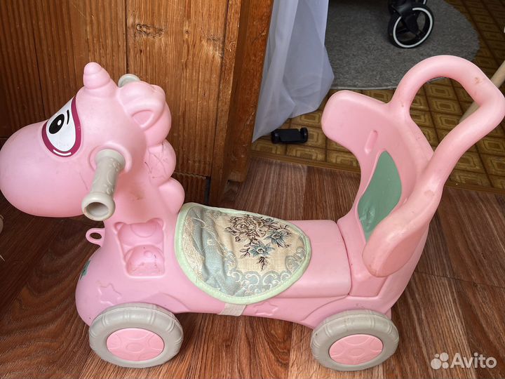 Игрушка беговел 2в1 качалка-каталка