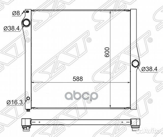 Радиатор BMW X5 06-13 BW0010-07-1 Sat