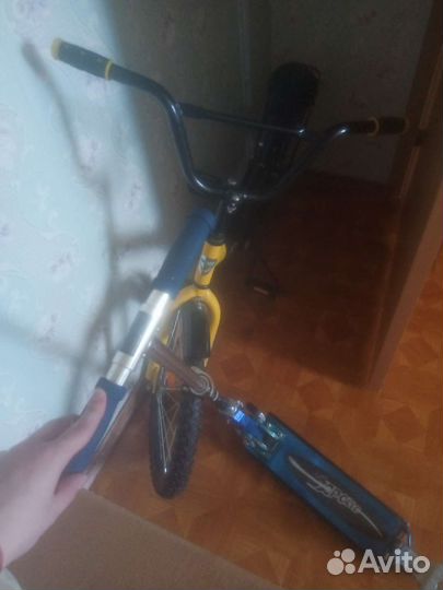 Велосипед и самокат