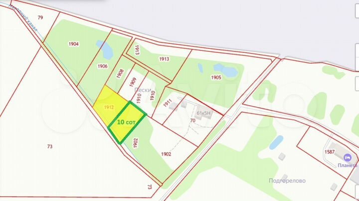 Участок 10 сот. (ИЖС)