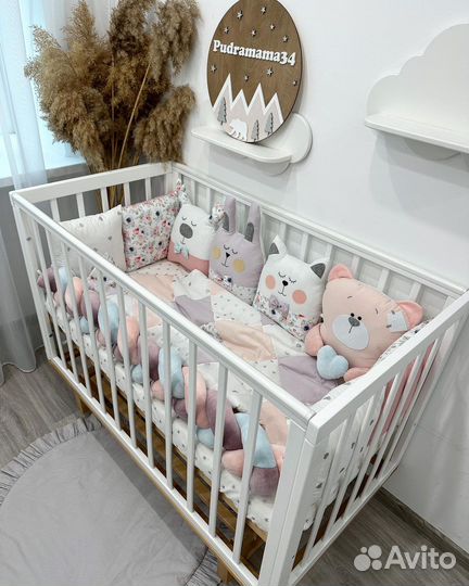 Бортики зверюшки, бортики в кроватку