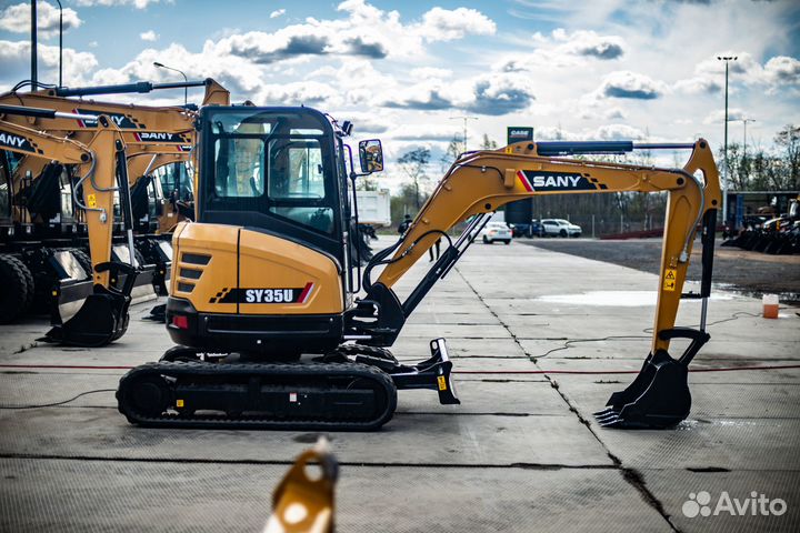 Мини-экскаватор Sany SY35U, 2023