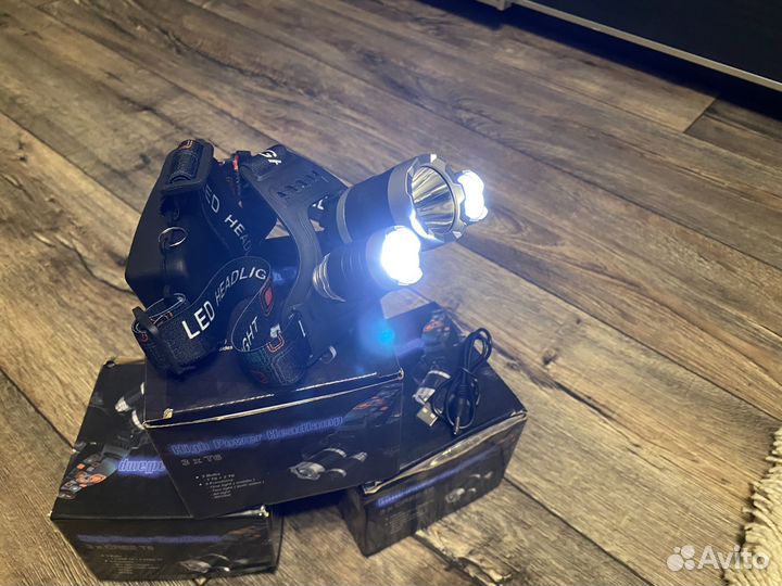 LED фонарик с акб