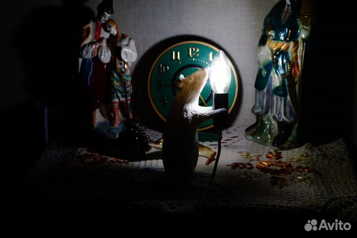 Светильник для дома Мышь с лампочкой