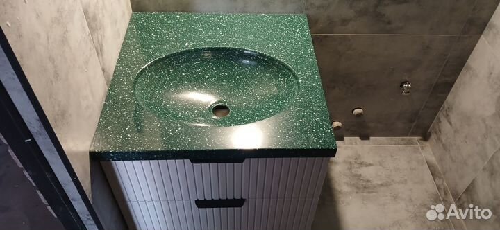 Столешница в ванную из акрила на заказ