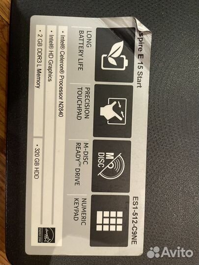 Ноутбук acer aspire e 15