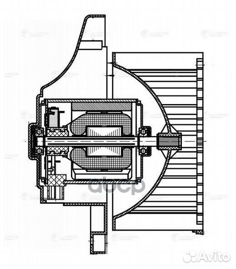Э/вентилятор отоп. для а/м KIA Spectra (00) (т