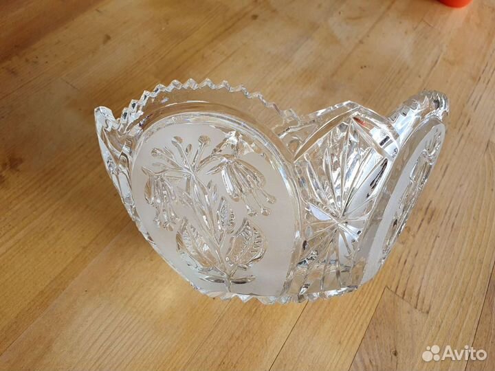 Ваза конфетница хрусталь