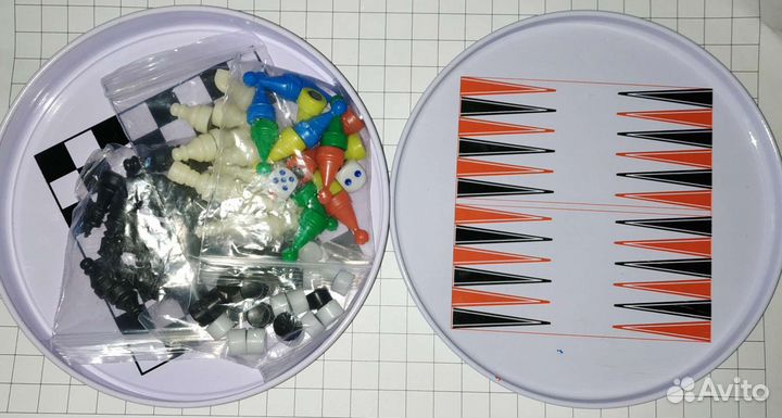 Набор из 4-х магнитных игр stingrey, шашки