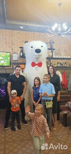 Белый мишка поздравление. 2.6 м. Чебурашка