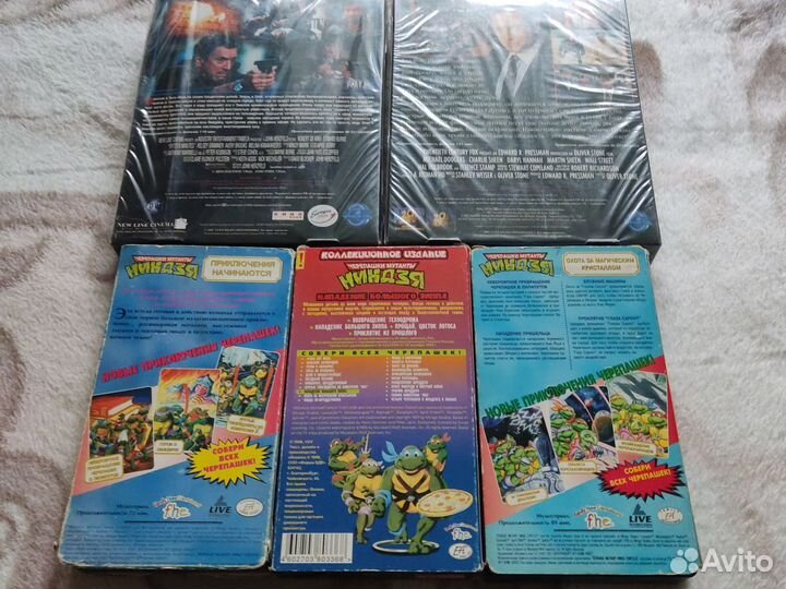 Видеокассеты (vhs) Черепашки-ниндзя и др