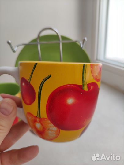 Чайная пара, 2 шт., на подставке, новые