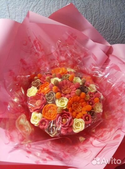 Зефирные, шоколадные букеты, шоколадные открытки