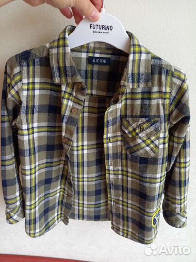 Рубашка на мальчика 104 фланель