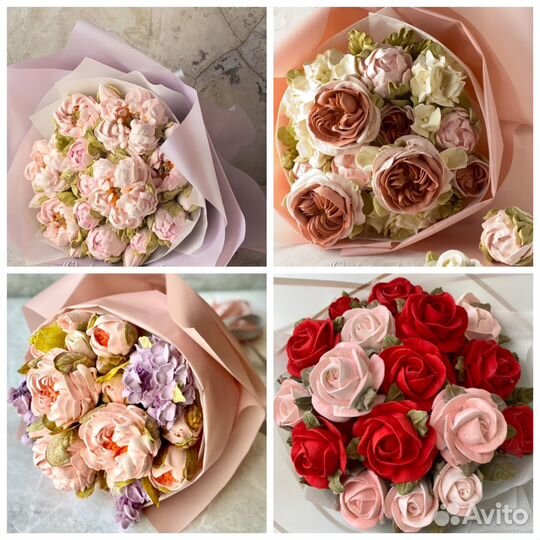 Сладкие букеты из зефира