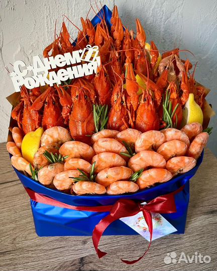 Букет из раков, мужской букет