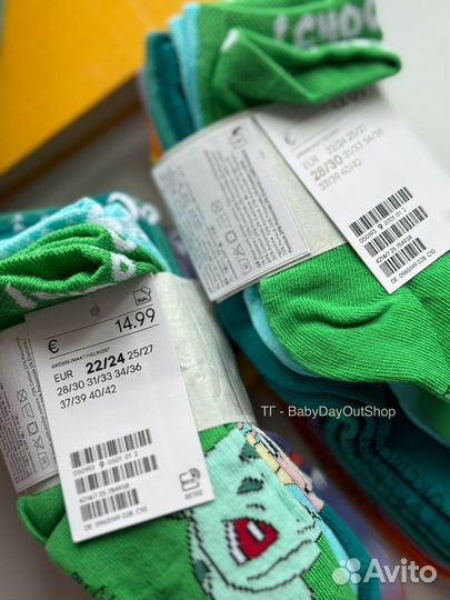 Новый комплект 7 пар носков H&M 22/24