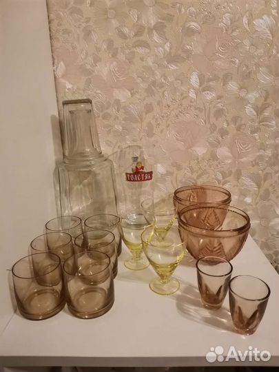 Рюмки стаканы цветное стекло