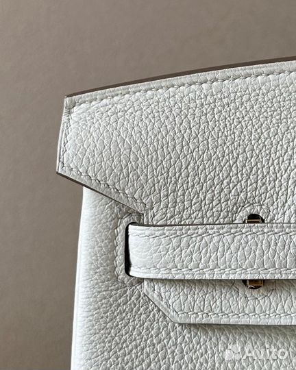 Сумка Hermes Birkin 25 togo mushroom белая