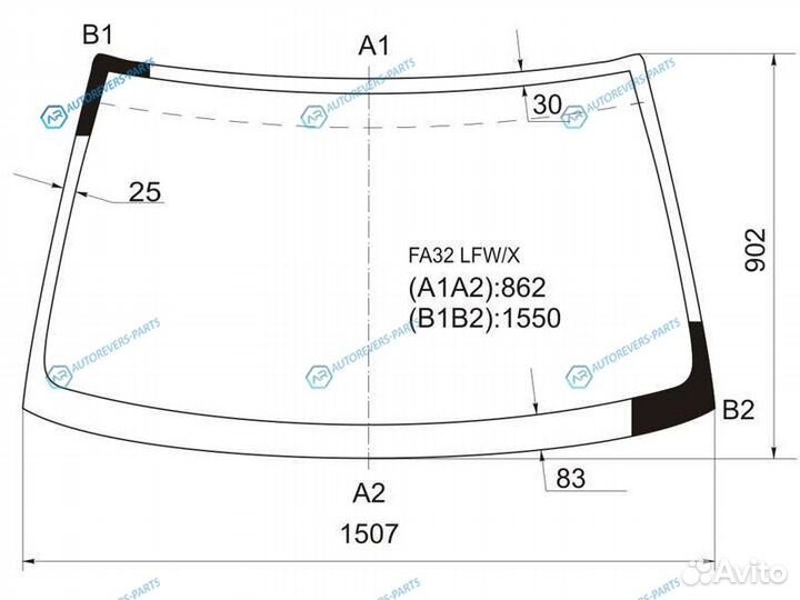 FA32 lfwx Стекло лобовое nissan cefiro A32maxima 4