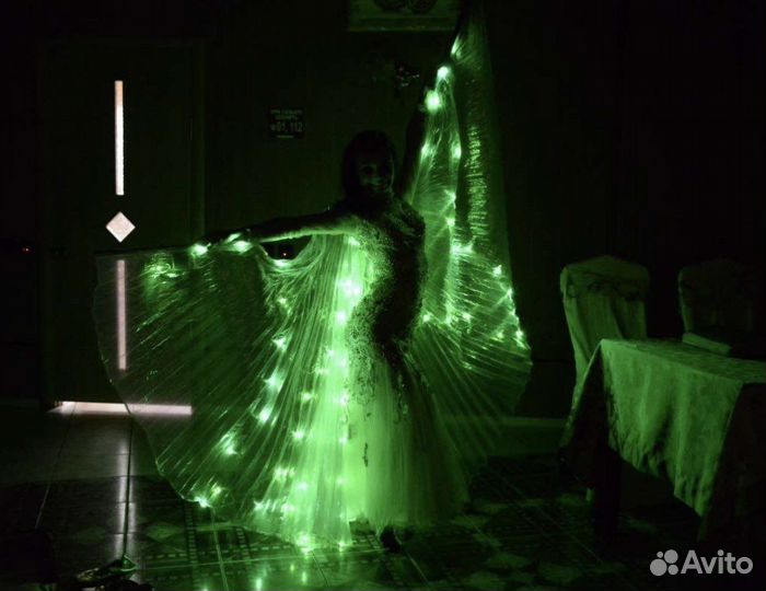 Светодионные крылья для танца живота