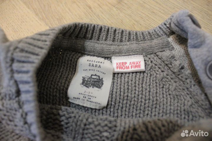 Фирменные вещи zara кофта для мальчика на 1,5-3 г