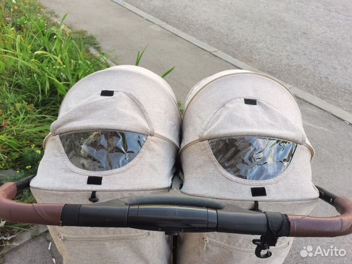 Коляска для двойни carrello connect с люльками