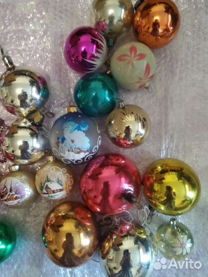 Елочные игрушки СССР и ГДР большие шары