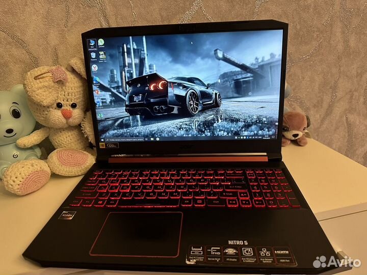 Игровой acer nitro 5/GTX1650/Ryzen5/12GB/ssd256м2