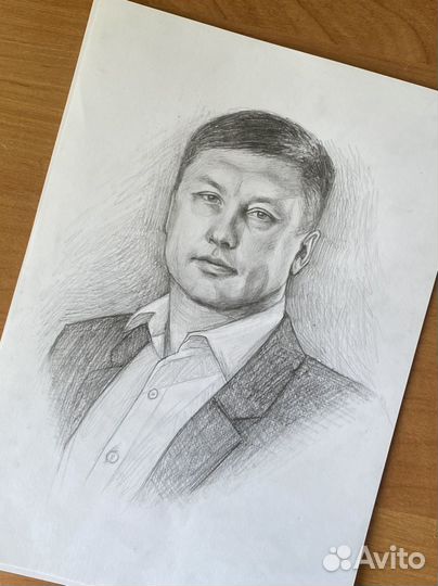 Портрет по фото карандашом