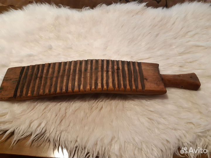 Рубель деревянный старинный для глажки белья